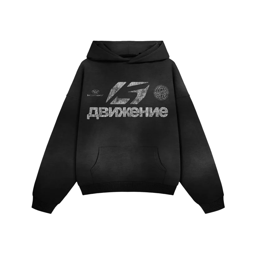 Black Washed Motion Hoodie Black Washed Motion Hoodie